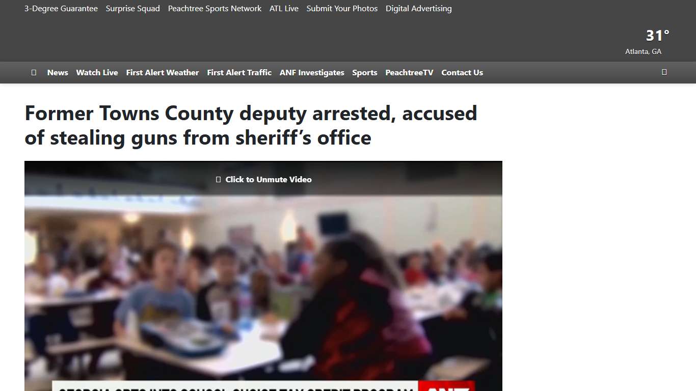 Former Towns County deputy arrested, accused of stealing guns from sheriff’s office